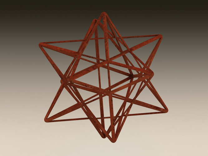 Wireframe Shape Small Stellated Dodecahedron 3D Print 544315