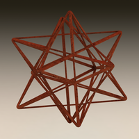 Small Wireframe Shape Small Stellated Dodecahedron 3D Printing 544315