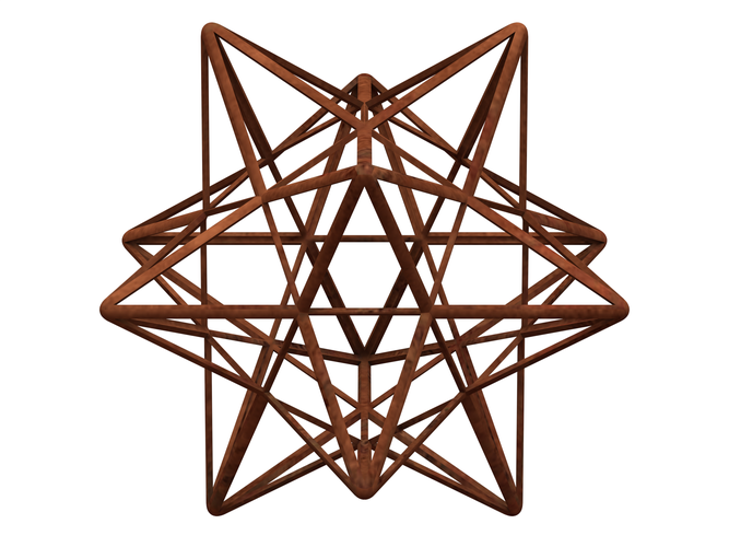 Wireframe Shape Small Stellated Dodecahedron 3D Print 544316