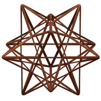 Wireframe Shape Small Stellated Dodecahedron - Thumbnail 2