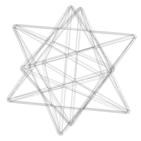 Wireframe Shape Small Stellated Dodecahedron - Thumbnail 4