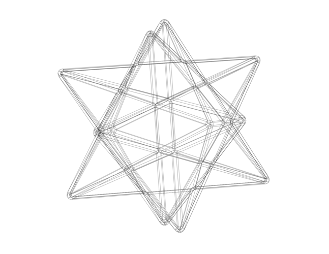 Wireframe Shape Small Stellated Dodecahedron 3D Print 544319