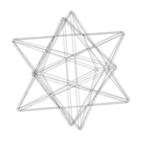 Wireframe Shape Small Stellated Dodecahedron - Thumbnail 5