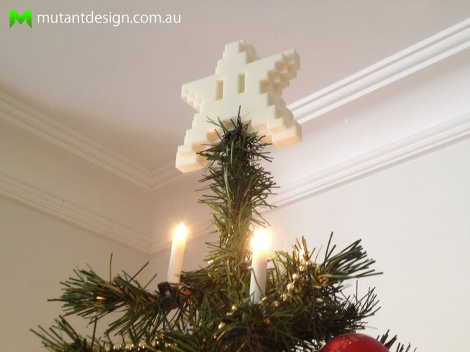 8-bit Christmas Star 3D Print 54432