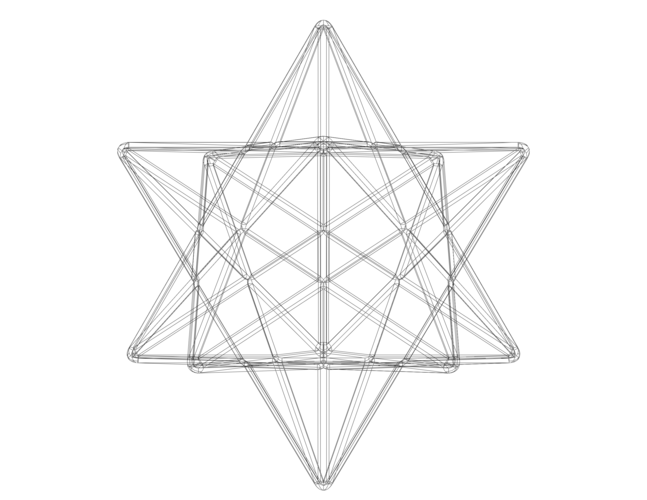 Wireframe Shape Small Stellated Dodecahedron 3D Print 544322