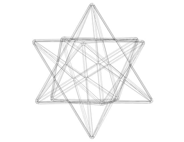 Wireframe Shape Small Stellated Dodecahedron 3D Print 544323