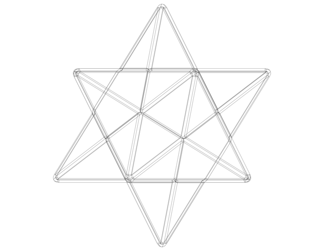 Wireframe Shape Small Stellated Dodecahedron 3D Print 544324