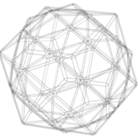 Wireframe Shape First Stellation of Icosidodecahedron - Thumbnail 3