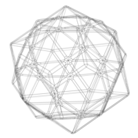 Wireframe Shape First Stellation of Icosidodecahedron - Thumbnail 4