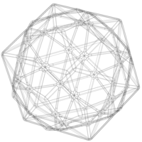 Wireframe Shape First Stellation of Icosidodecahedron - Thumbnail 5