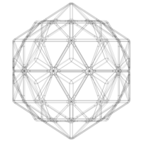 Wireframe Shape First Stellation of Icosidodecahedron - Thumbnail 6