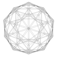 Wireframe Shape First Stellation of Icosidodecahedron - Thumbnail 8