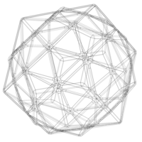 Wireframe Shape First Stellation of Icosidodecahedron - Thumbnail 9