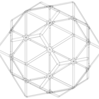 Wireframe Shape First Stellation of Icosidodecahedron - Thumbnail 10