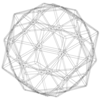 Wireframe Shape First Stellation of Icosidodecahedron - Thumbnail 11