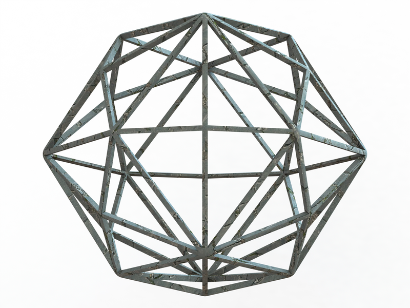 Wireframe Shape Disdyakis Dodecahedron