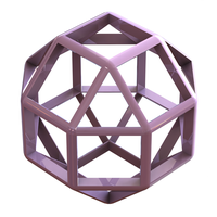 Wireframe Shape Rhombicuboctahedron - Thumbnail 1