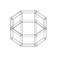 Wireframe Shape Rhombicuboctahedron - Thumbnail 7
