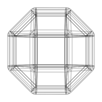 Wireframe Shape Rhombicuboctahedron - Thumbnail 8