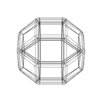 Wireframe Shape Rhombicuboctahedron - Thumbnail 9