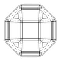 Wireframe Shape Rhombicuboctahedron - Thumbnail 10