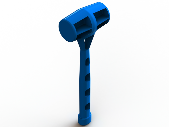 Blue Plastic Peg Hammer 3D Print 544375