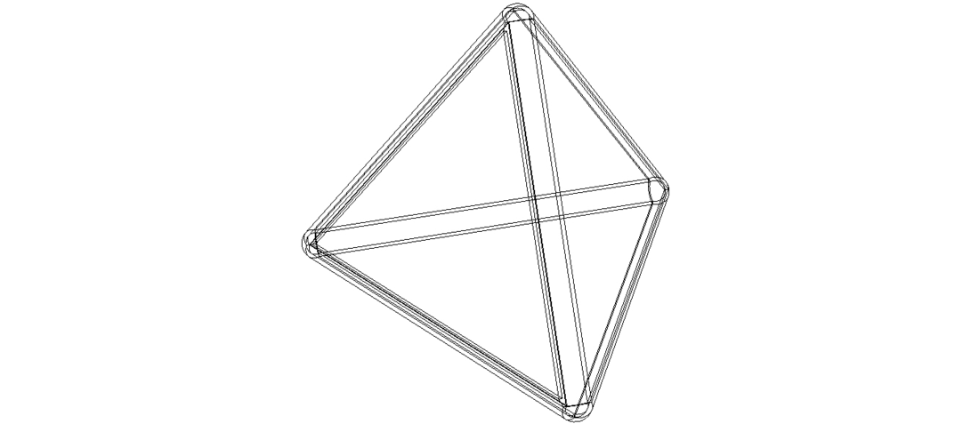 Wireframe Tetrahedron 3D Print 544402