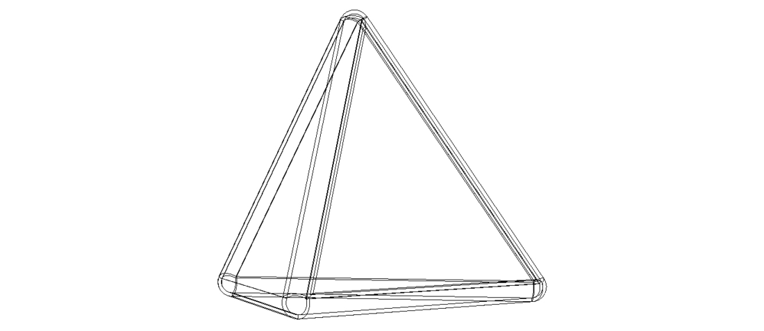 Wireframe Tetrahedron 3D Print 544409