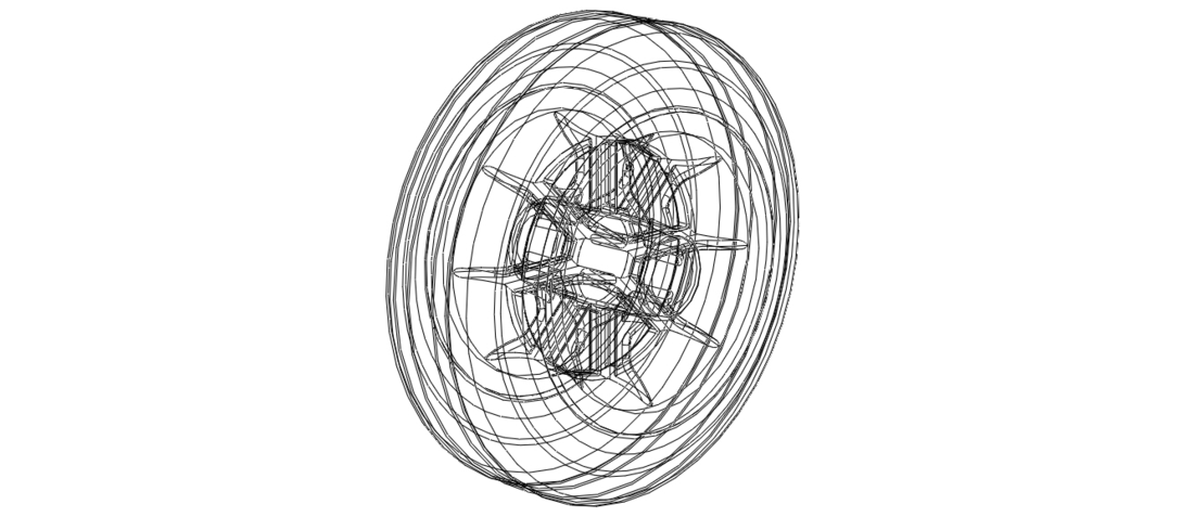 100mm Solid Plastic Caster Wheel 3D Print 544413