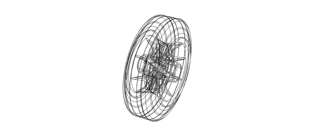 100mm Solid Plastic Caster Wheel 3D Print 544415