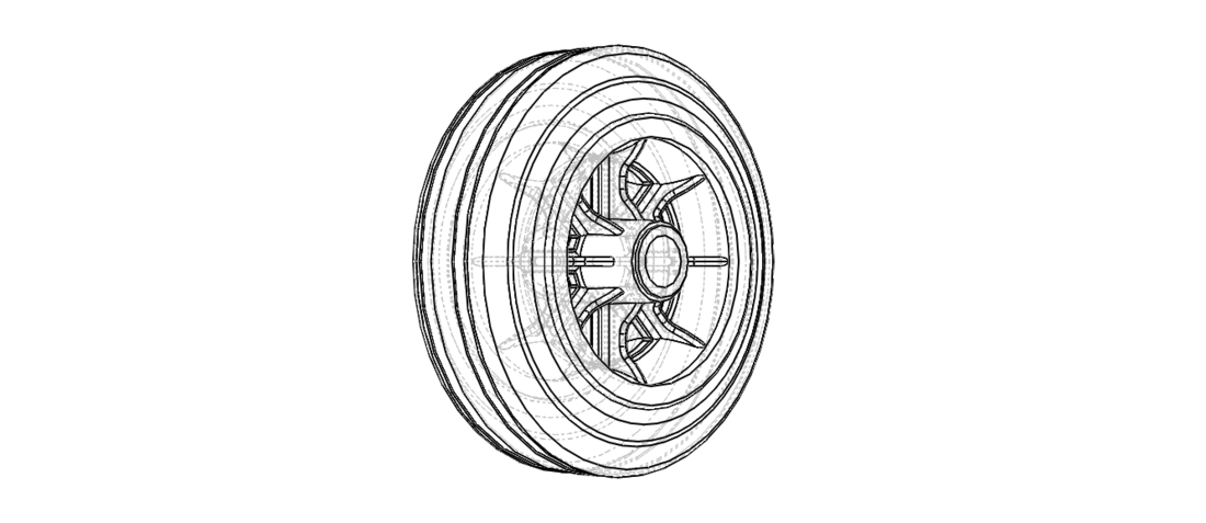 100mm Solid Plastic Caster Wheel 3D Print 544419