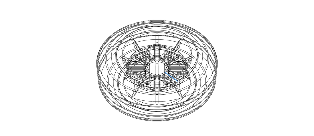 100mm Solid Plastic Caster Wheel 3D Print 544422