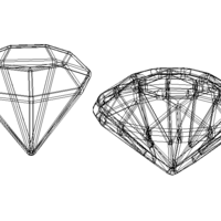 Wireframe Diamond Gem - Thumbnail 3