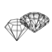 Wireframe Diamond Gem - Thumbnail 11