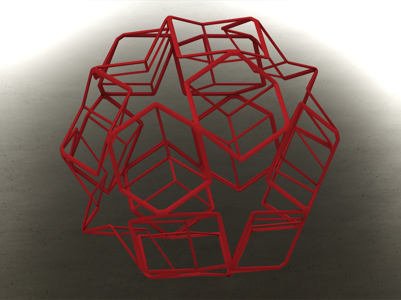 Wireframe Shape Dodecadodecahedron