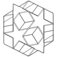 Wireframe Shape Dodecadodecahedron - Thumbnail 10