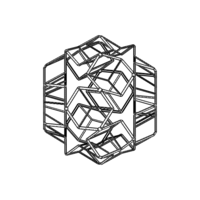 Wireframe Shape Dodecadodecahedron - Thumbnail 12