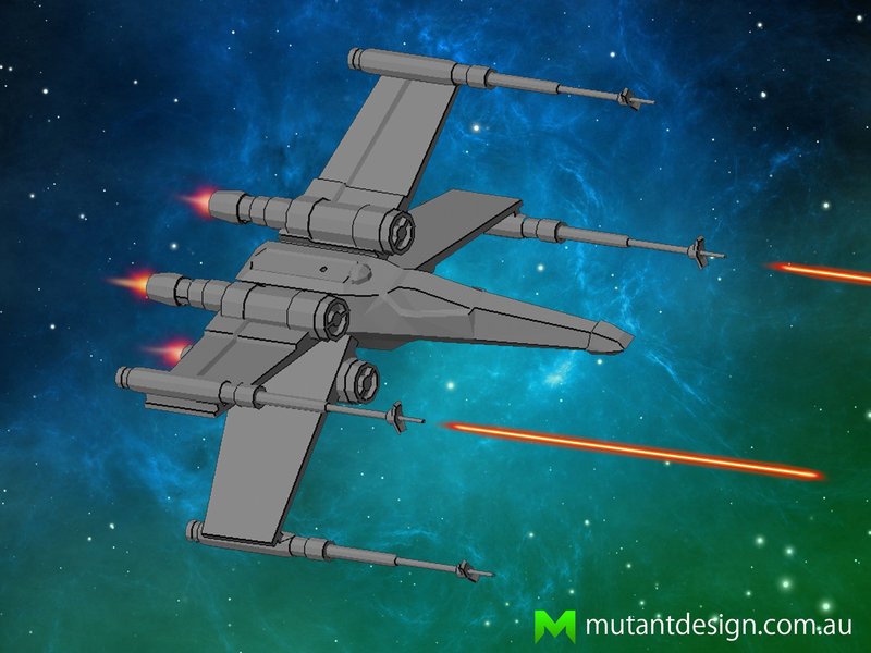 Low Poly X-Wing - Star Wars