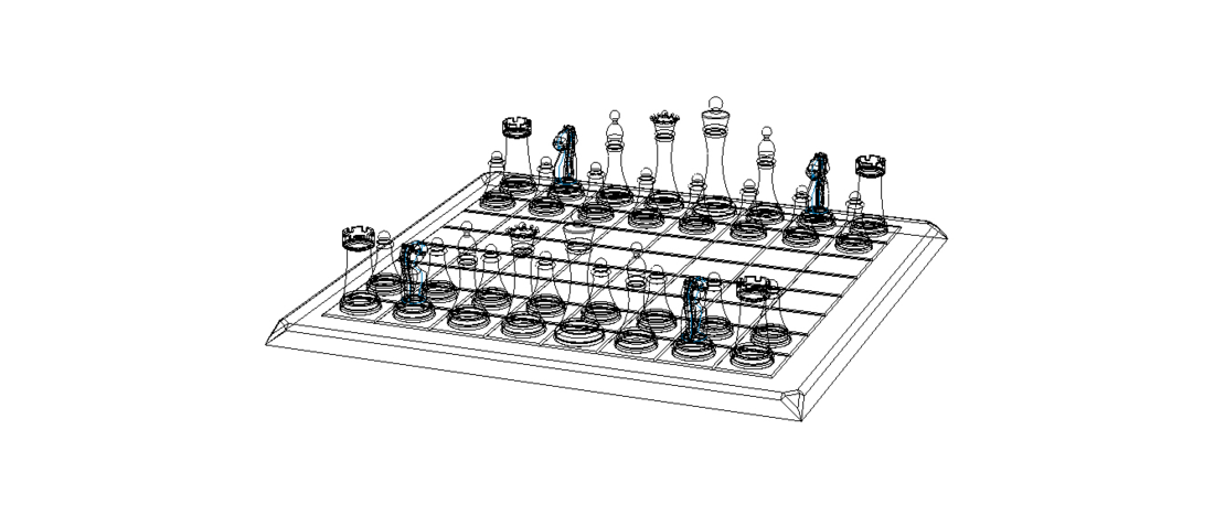 Chess Board Complete Set 3D Print 544461