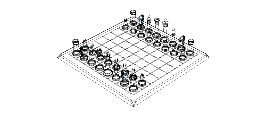 Chess Board Complete Set 3D Print 544462