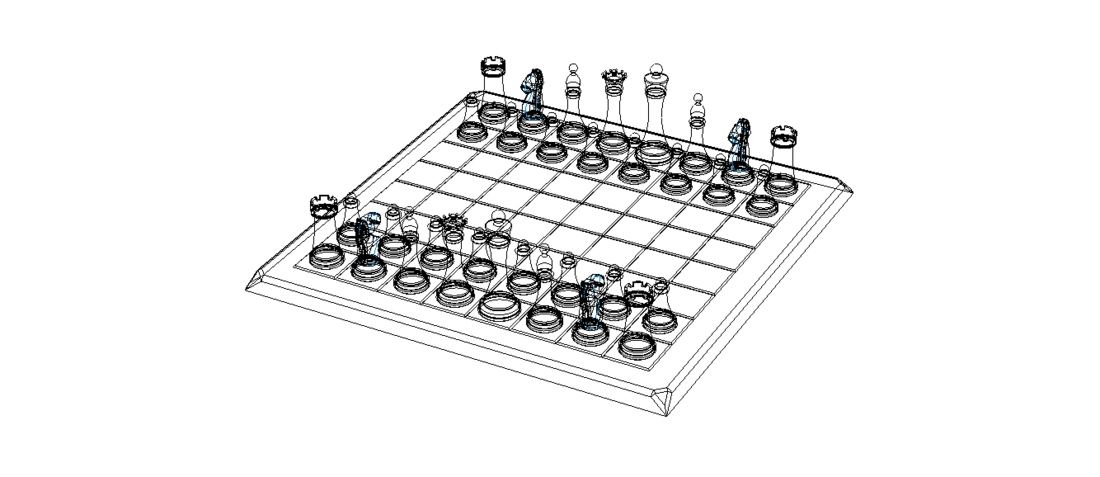 Chess Board Complete Set 3D Print 544463