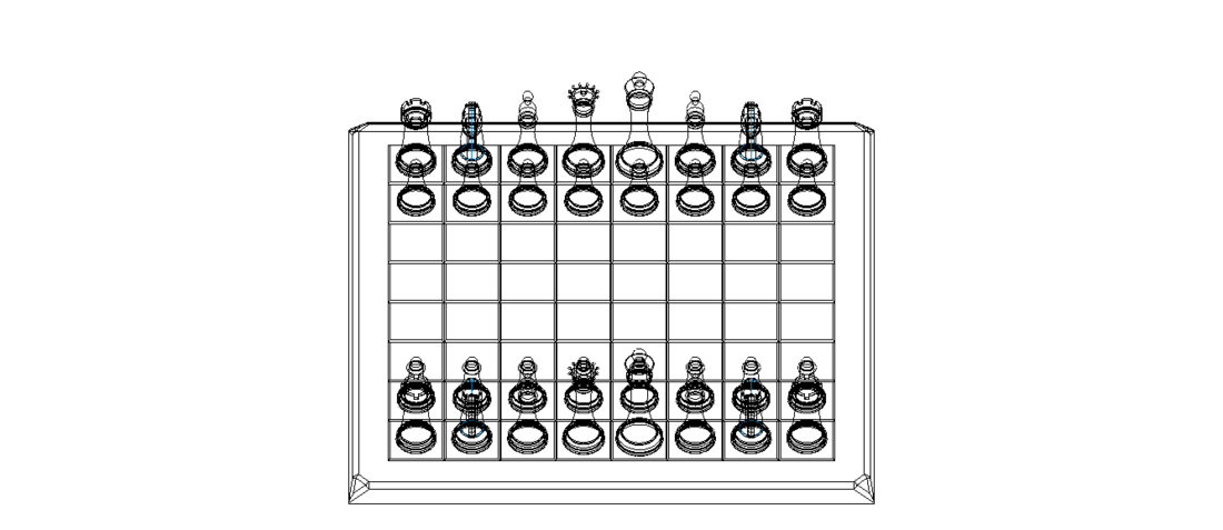 Chess Board Complete Set 3D Print 544465