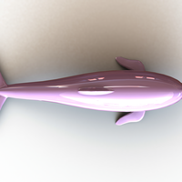 3D Art Surface Pink Dolphin - Thumbnail 2
