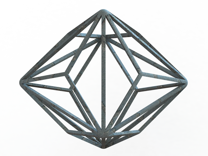 Wireframe Shape Triakis Octahedron