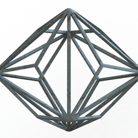 Wireframe Shape Triakis Octahedron - Thumbnail 1