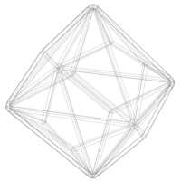 Wireframe Shape Triakis Octahedron - Thumbnail 3