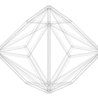 Wireframe Shape Triakis Octahedron - Thumbnail 4
