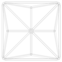 Wireframe Shape Triakis Octahedron - Thumbnail 6