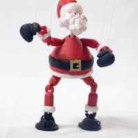 BOXING SANTA - MARIONETTE PUPPET - Thumbnail 2