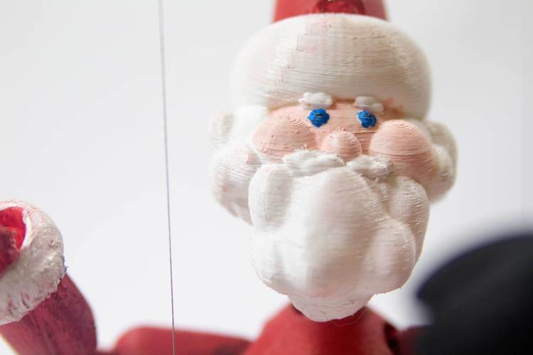 BOXING SANTA - MARIONETTE PUPPET 3D Print 54454